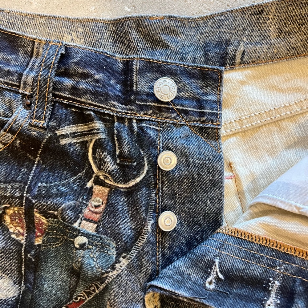 Acne Studios 3D Print Jeans - Picture 5 of 14